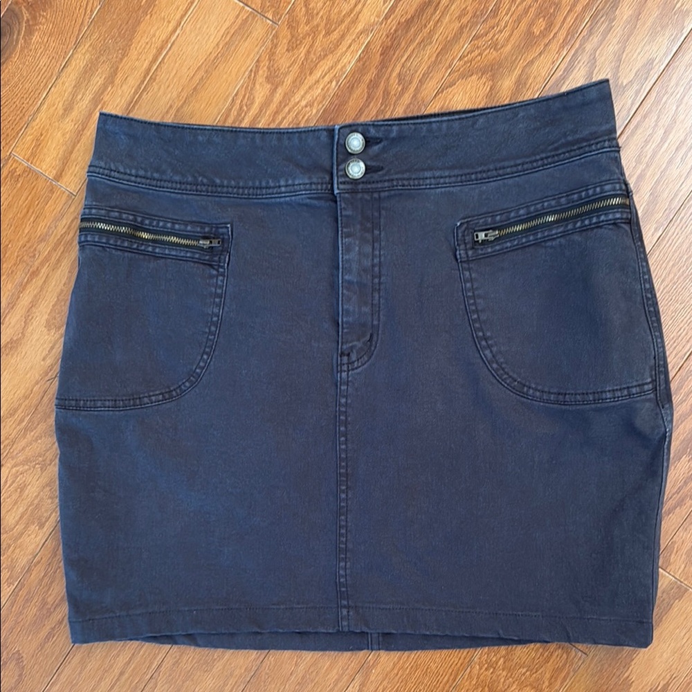 Prana Midi Stretchy Denim Skirt 14